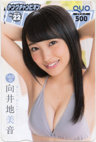 向井地美音 ヤングチャンピオン 2016年11月8日号 (No.22) クオカード