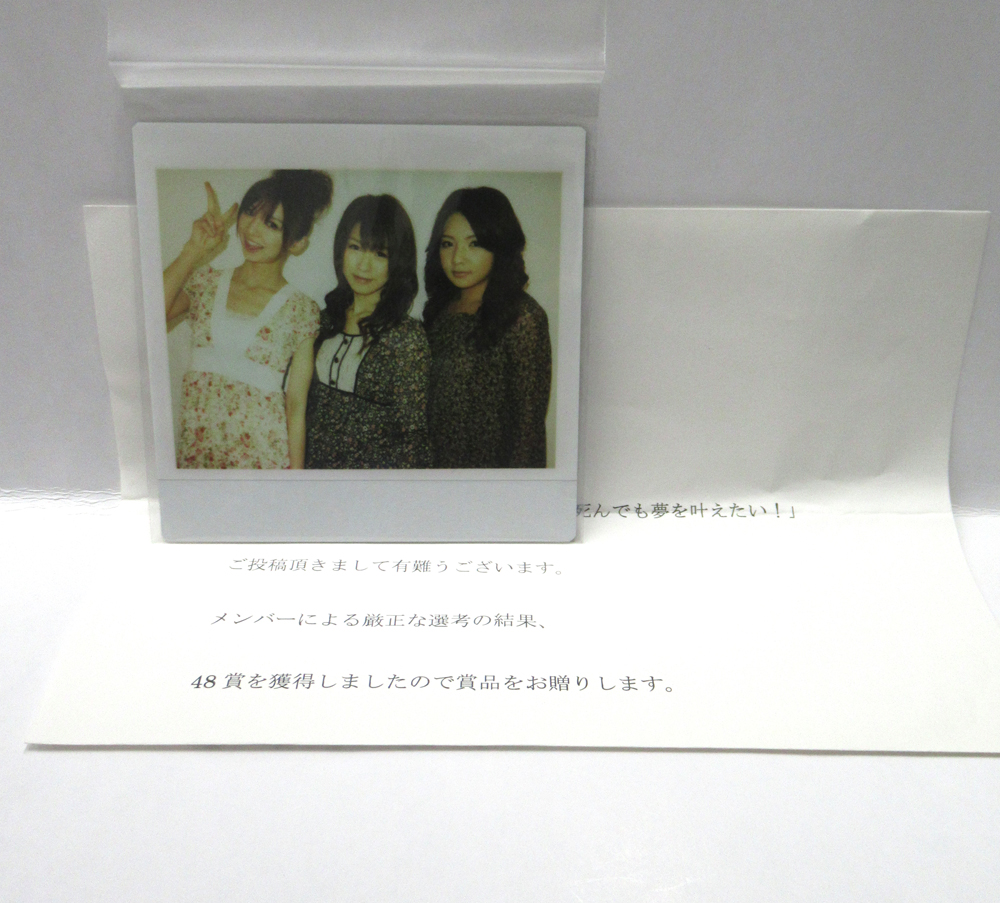 大堀恵 雑誌「週刊プレイボーイ AKB48の死んでも夢を叶えたい! 48賞」ポラロイド写真 その他のグッズ