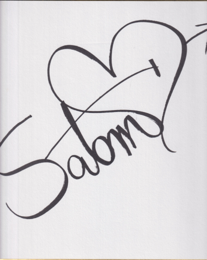 重盛さと美 BOMB! ボム 直筆サイン入色紙 色紙