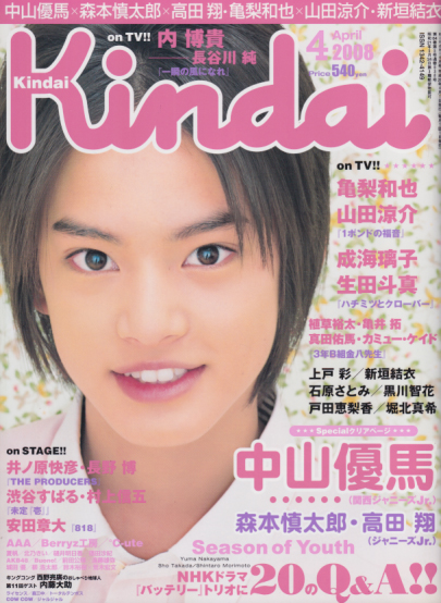  Kindai/近代映画 2008年4月号 雑誌