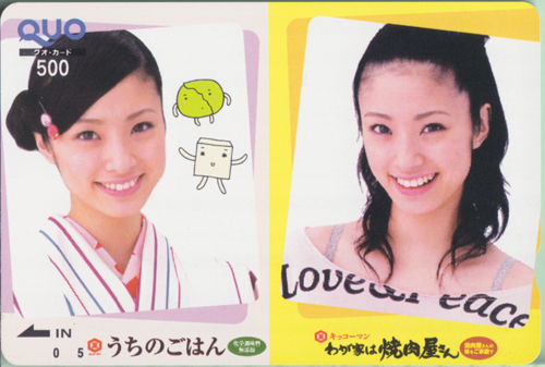 上戸彩 キッコーマン うちのごはん/わが家は焼肉屋さん クオカード