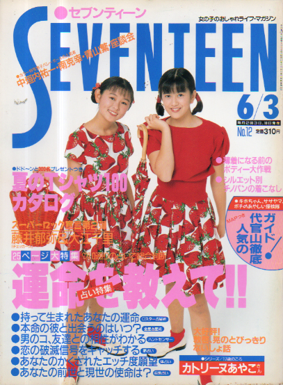  セブンティーン/SEVENTEEN 1990年6月3日号 (通巻1056号) 雑誌