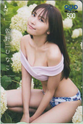 佐野ひなこ 週刊ヤングマガジン 2018年10月22日号 (No.45) クオカード