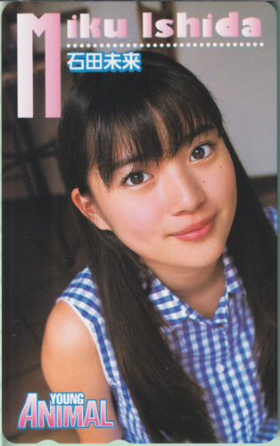 石田未来 ヤングアニマル テレカ