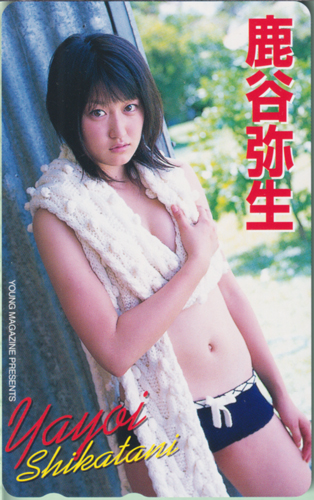 鹿谷弥生 週刊ヤングマガジン テレカ