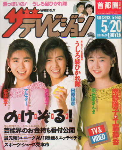  週刊ザテレビジョン 1988年5月20日号 (No.20) 雑誌