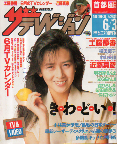  週刊ザテレビジョン 1988年6月3日号 (No.22) 雑誌