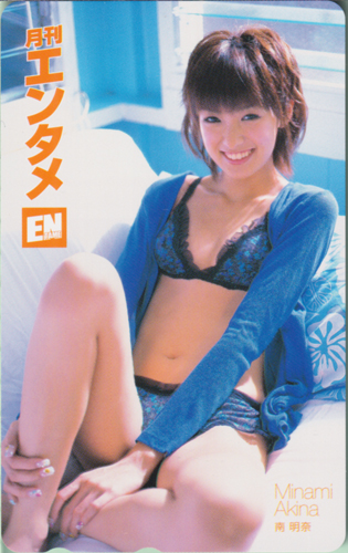 南明奈 ENTAME (エンタメ) テレカ