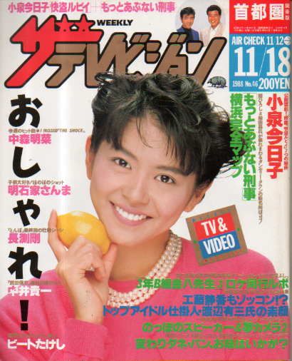  週刊ザテレビジョン 1988年11月18日号 (No.46) 雑誌