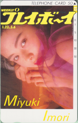 井森美幸 週刊プレイボーイ 1990年1月23日号 (No.5・6) テレカ