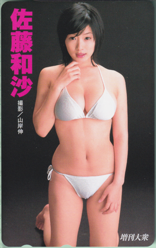 佐藤和沙 増刊大衆 テレカ