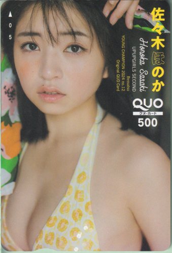 佐々木ほのか 別冊ヤングチャンピオン 2024年12月号 クオカード