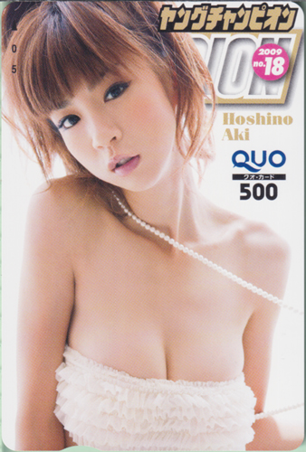 ほしのあき ヤングチャンピオン 2009年9月8日号 (No.18) クオカード