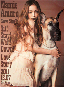 安室奈美恵 シングル「Sit! Stay! Wait! Down!/Love Story」 ポスター