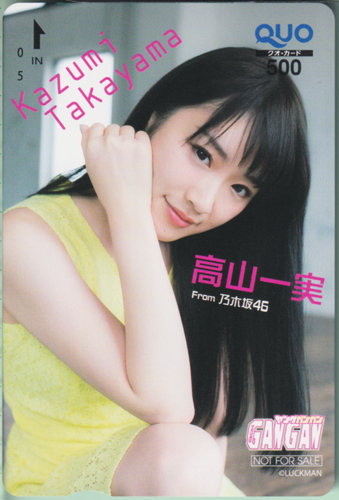 高山一実 ヤングガンガン 2017年1月6日号 (No.1) クオカード