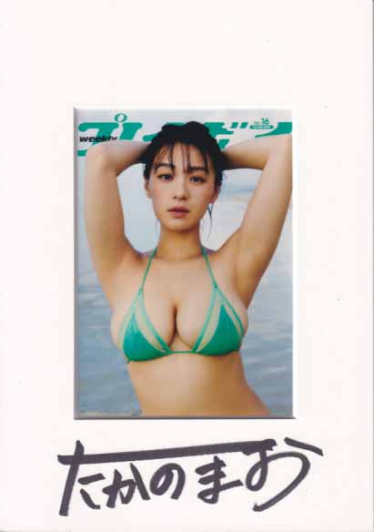 高野真央 直筆サイン入り 週刊プレイボーイ　 表紙アートプリント (No.16) その他のグッズ