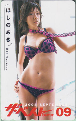 ほしのあき ザ・ベストMAGAZINE 2005年9月号 テレカ