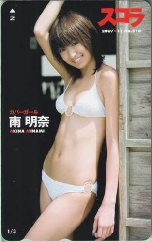 南明奈 スコラ 2007年11月号 (No.514) テレカ