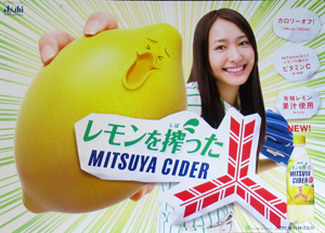 新垣結衣 アサヒ飲料 三ツ矢サイダー「レモンを搾ったMITSUYA CIDER」 その他のパネル