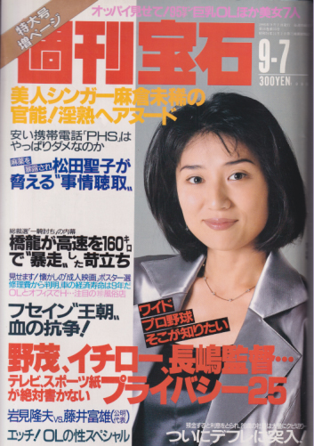 週刊宝石 1995年9月7日号 (669号) 雑誌