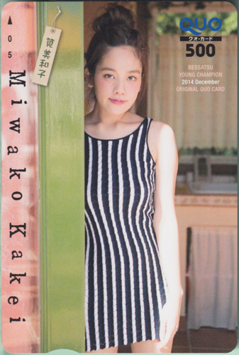 筧美和子 別冊ヤングチャンピオン 2014年12月号 クオカード