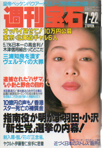  週刊宝石 1993年7月22日号 (567号) 雑誌